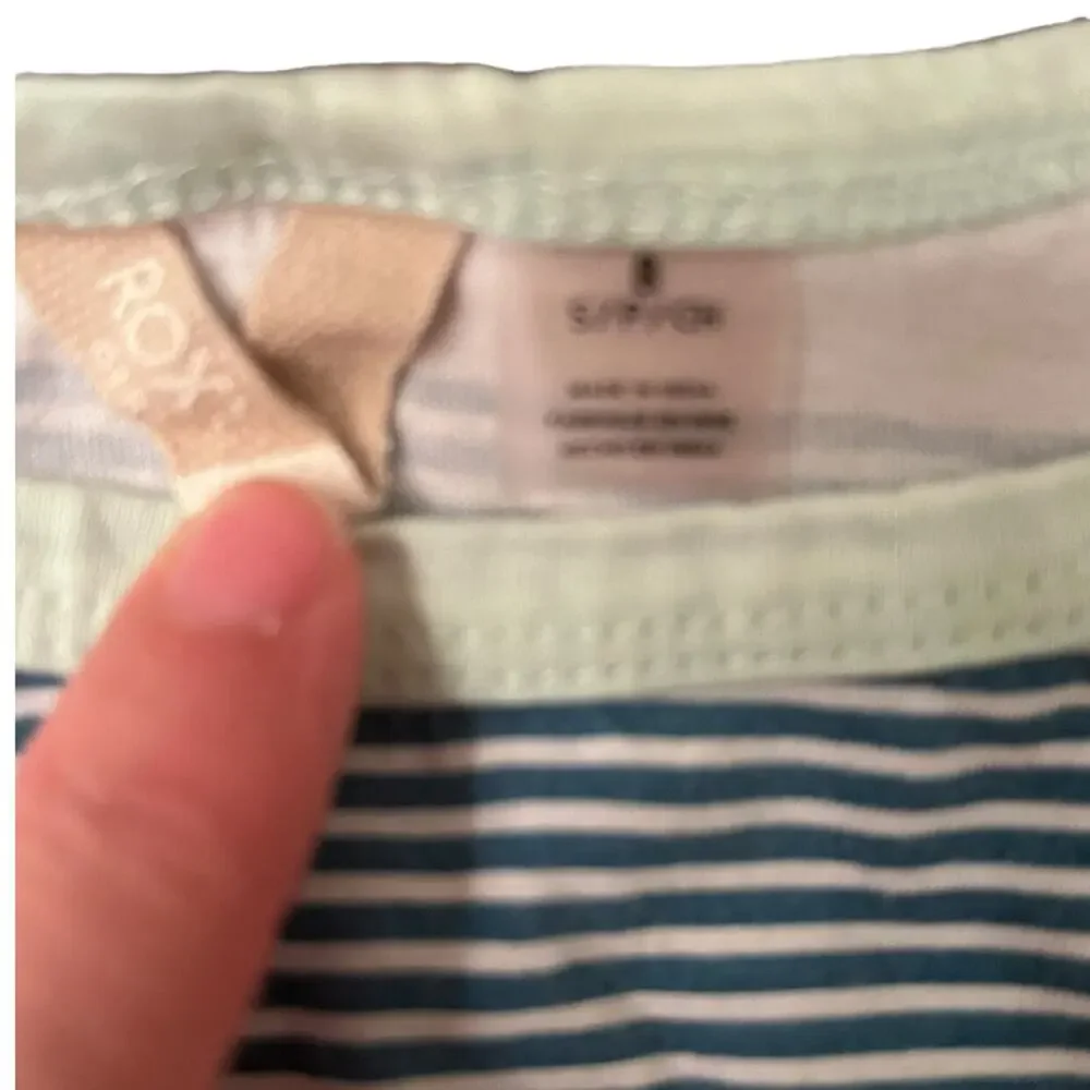 Roxy White and Blue Striped Dress. Size 7/8